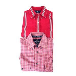 Vintage Ralph Lauren & George Strait Men's Button Up Dress Shirt Size Medium